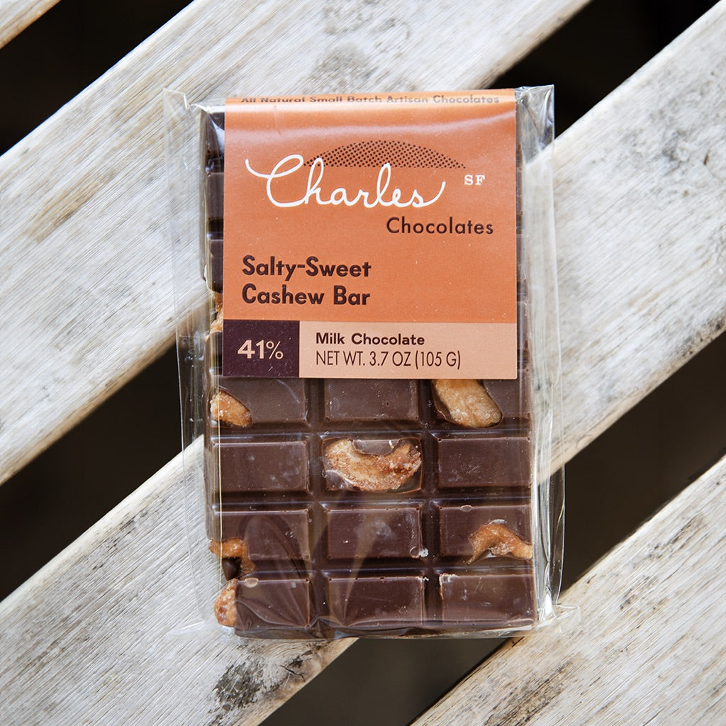 Charles Chocolates Salty Sweet Cashew Bar – The Local Butcher Shop