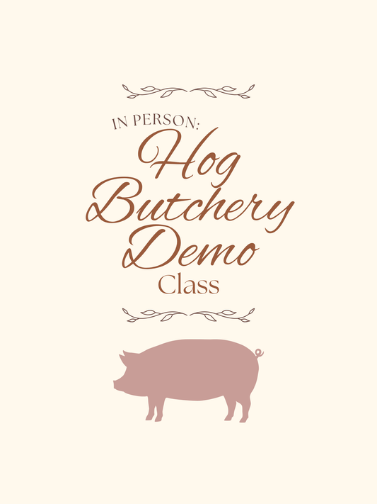 IN SHOP: Hog Butchery Demo